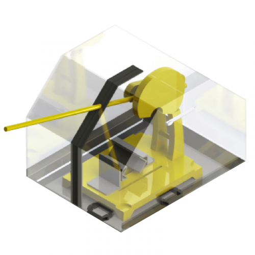 Cubierta protectora de seguridad en acrílico para máquina tronzadora